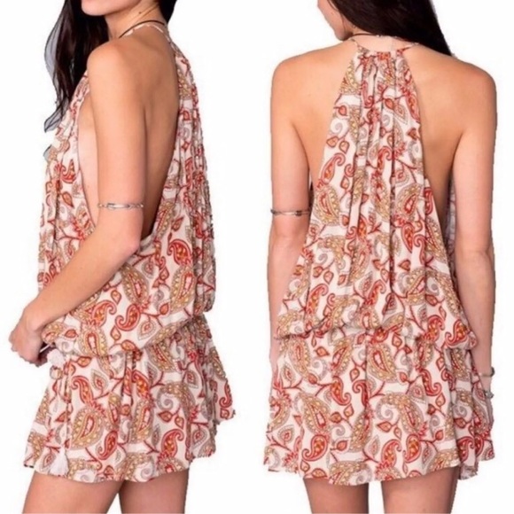 NEW Show Me Your Mumu Dress Lasso Mini Tunic Drop Waist Slouchy Coverup Size M - Picture 3 of 10